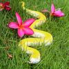 Realistic Fake Snakes Toy Rubber Rattlesnake Snake Scare Birds And Squirrels Tricky Model Snake Toys Halloween Decoration Props