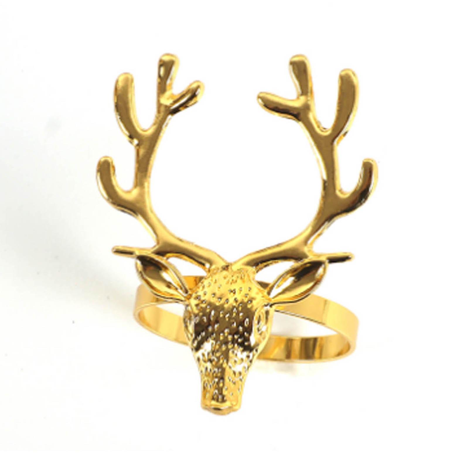 

Держатель для салфеток с металлическим покрытием, изысканное простое кольцо для салфеток в виде оленя для домашнего свадебного украшения Type 2