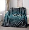 Custom Name Castle Night Flannel Blanket Throw Blanket Soft Warm Sofa Bed home Decor Unique Gift