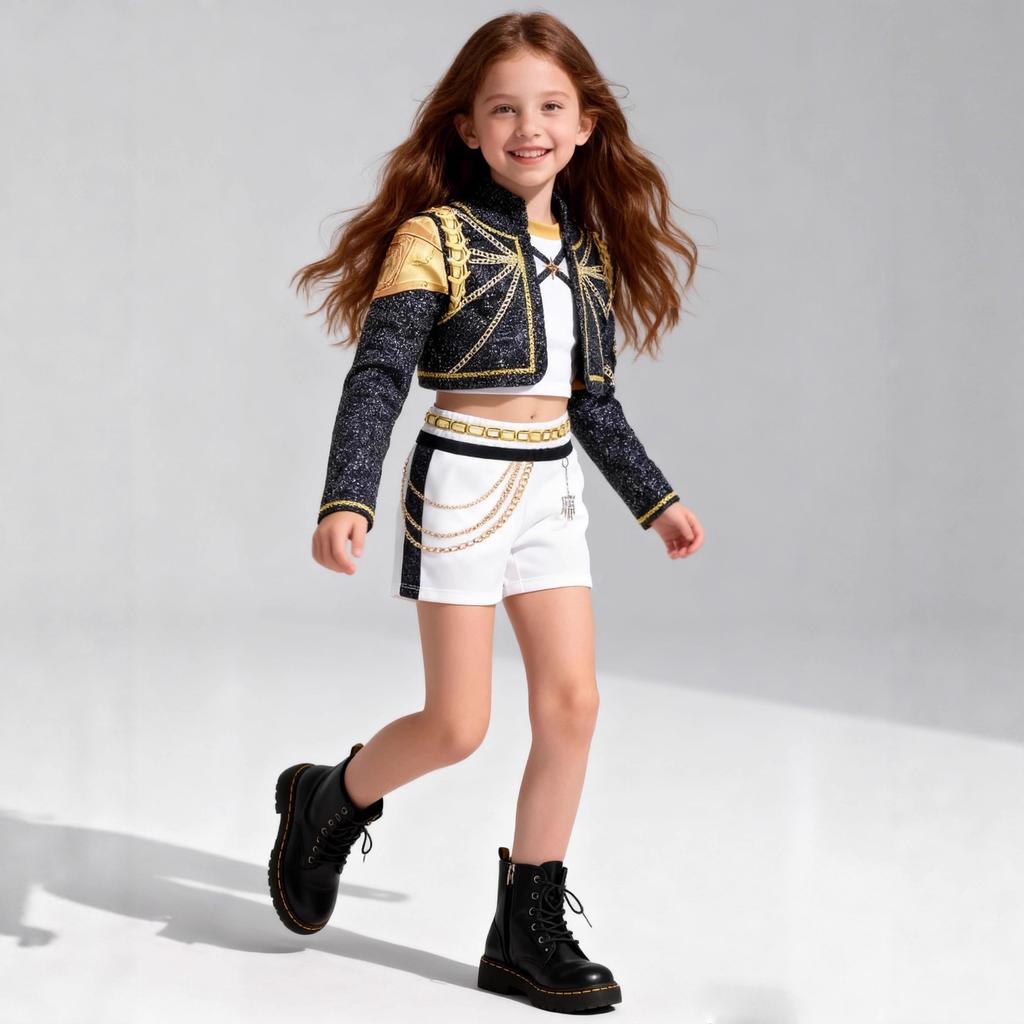 Kids Halloween Cosplay Costume for Carnival Party Girls K POP Super Star Rumi Zoey Mira Printing Outfit