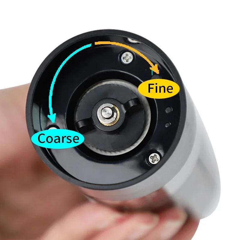 D5 USB Rechargeable Electric Salt Pepper Grinder Adjustable Coarseness Large Capacity Auto Spices Grinders Kitchen Cooking Tool