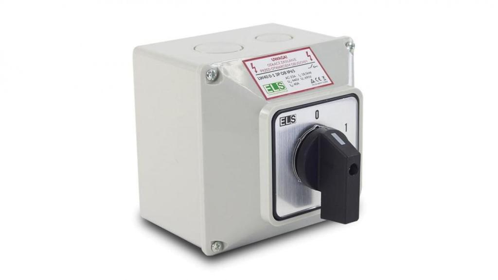 Łącznik Krzywkowy 0-1 25A 3P W Obudowie Ip65 / Lw25 0-1 3P Ob