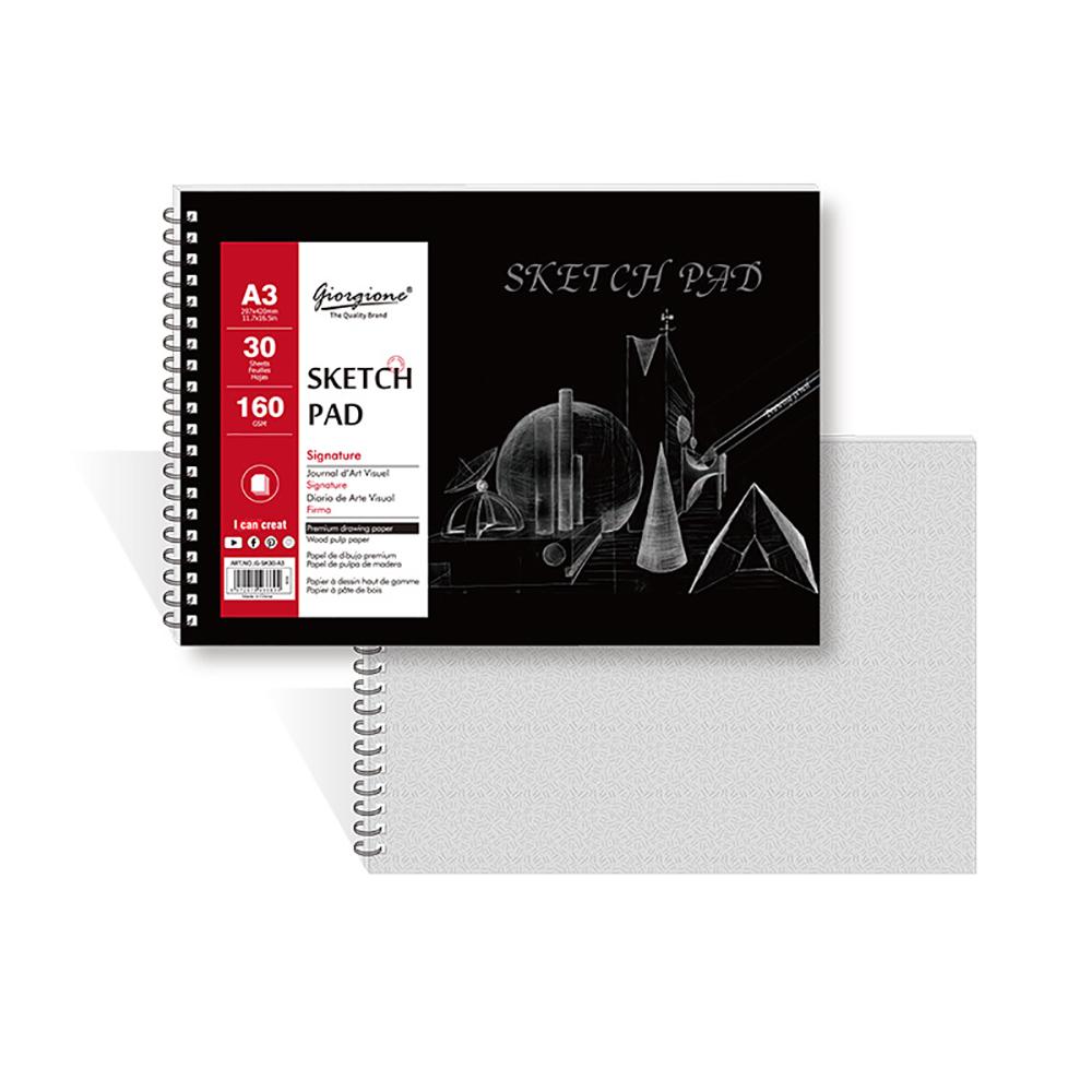 1PCS 30 Sheet A3/A4/A5 Watercolor Sketchbook Paper for Drawing Painting Color Pencil Book School Artist Supplies High Quality