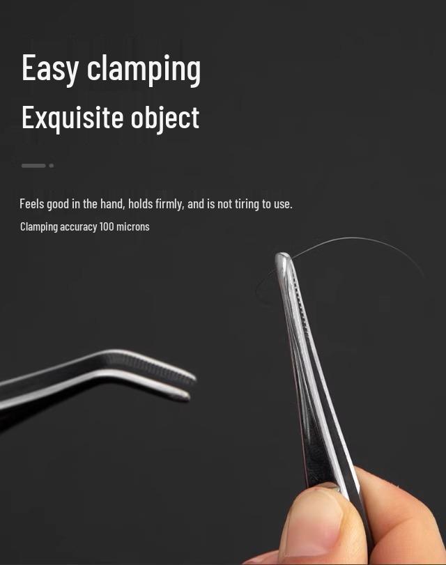 Stainless Steel 304 Bent Tip Tweezers for Aquatic Plants and Succulent Care