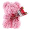 24cm Size Eternal Rose Bear Long Lasting Foam Flowers Artificial Flower Gift Creative Design Artificial Rose Rose Bear
