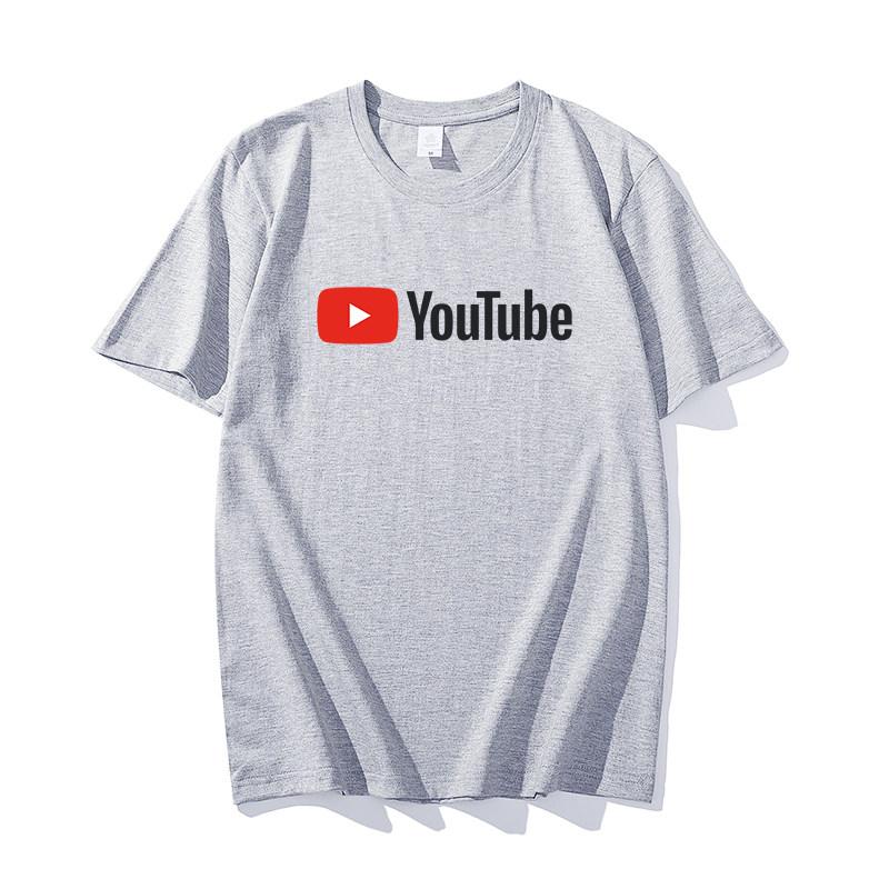 YouTube Youtobe Video Site Surrounding Short Sleeve Tshirt Mens and Womens Photography Video Shirt Group Clothing Cotton