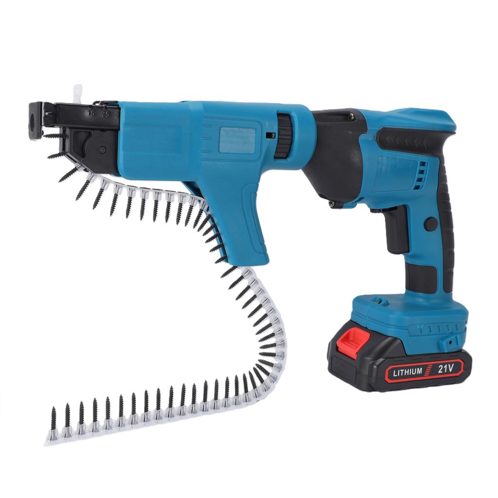 Cordless   Screwdriver Brushless Automatic Feed Chain Screw   Set with Storage Box 4.0Ah Battery