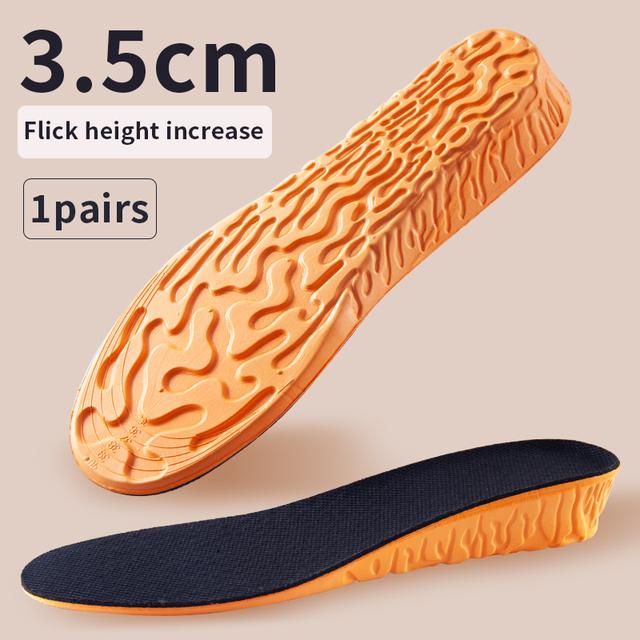 1,5–3,5 cm orthopädische Einlegesohlen zur Höhenvergrößerung für Damen und Herren, unsichtbare Boost 1,5–3,5 cm Memory-Schaum-Schuhpolster, atmungsaktive Fußpflege-Einlegesohle EU 43-44