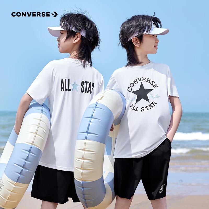 Converse Unisex Kids  Ice-Cooling Classic Logo T-Shirt & Shorts Set 140 / 68 (Height 128-140cm)