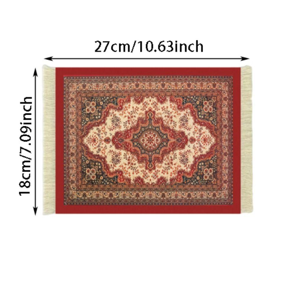 with Tassel Desk Mat Bohemia Computer Table Mat Multifunctional Carpet Mouse Pad  Gaming Setup