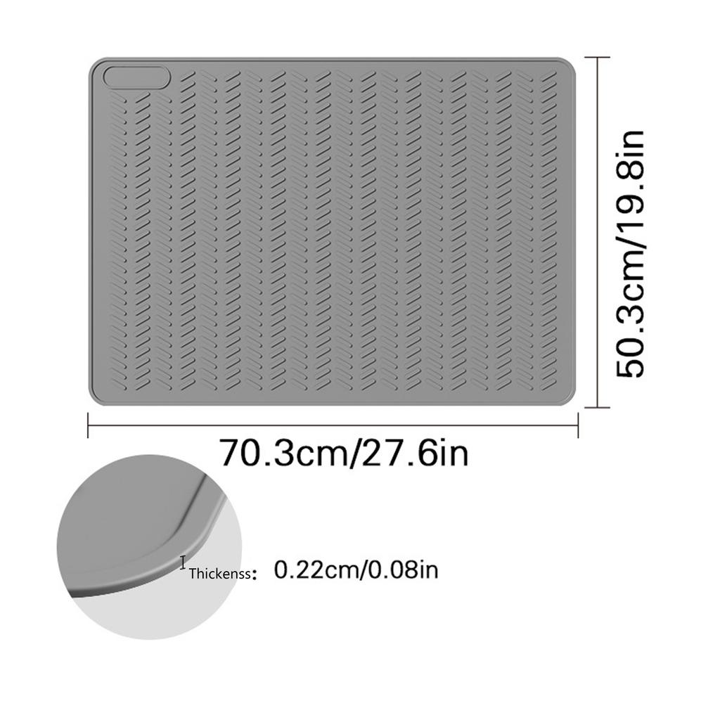 Heatproof Silicone Electric Stove Mat for Glass Top Cooktops Scratch Resistant Dish Drying Pad Waterproof Kitchen Pad