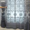 1 STÜCK LOZUJOJU Modische Tüllvorhänge im europäischen Stil mit ausgehöhltem Design und Tüllvorhängen für Wohnzimmer, Schlafzimmer, Heimdekoration