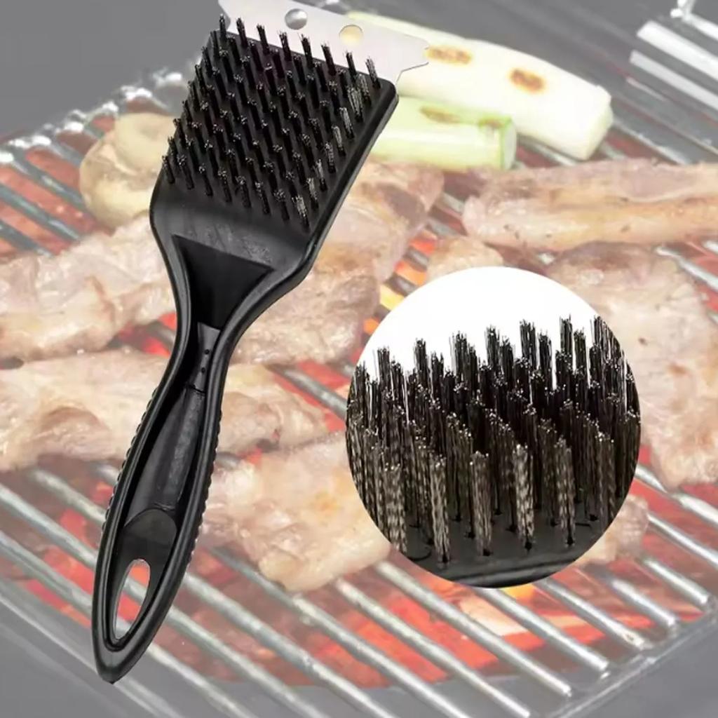 1pc-Outdoor Grill Brush and Scraper Barbecue Grill Cleaning Brush Stainless Steel Wire Grill Brush BBQ Cleaner Accessories