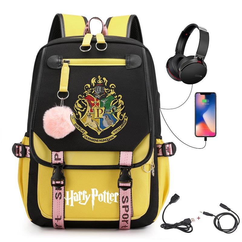 3 Piece School Backpack Set for Students Large Capacity Oxford Cloth Schoolbag with Shoulder Strap and Pencil Case