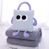 Cartoon Plush Toy Pillow Blanket Combo For Sofa Bed Office Nap Gift Doll Adults