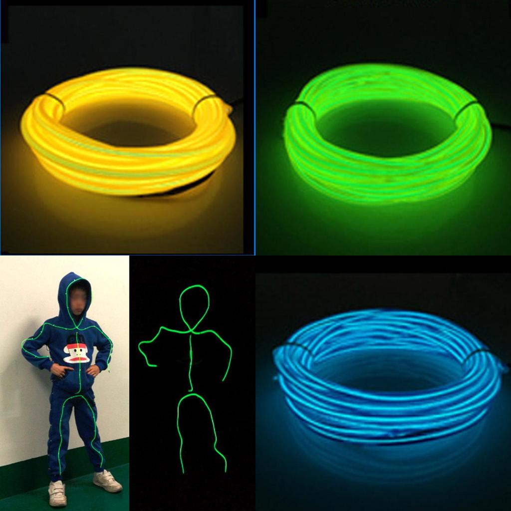 Vibrant El Wire Costume Illuminated Strips For Adults And Kids Perfect For Halloween Parties