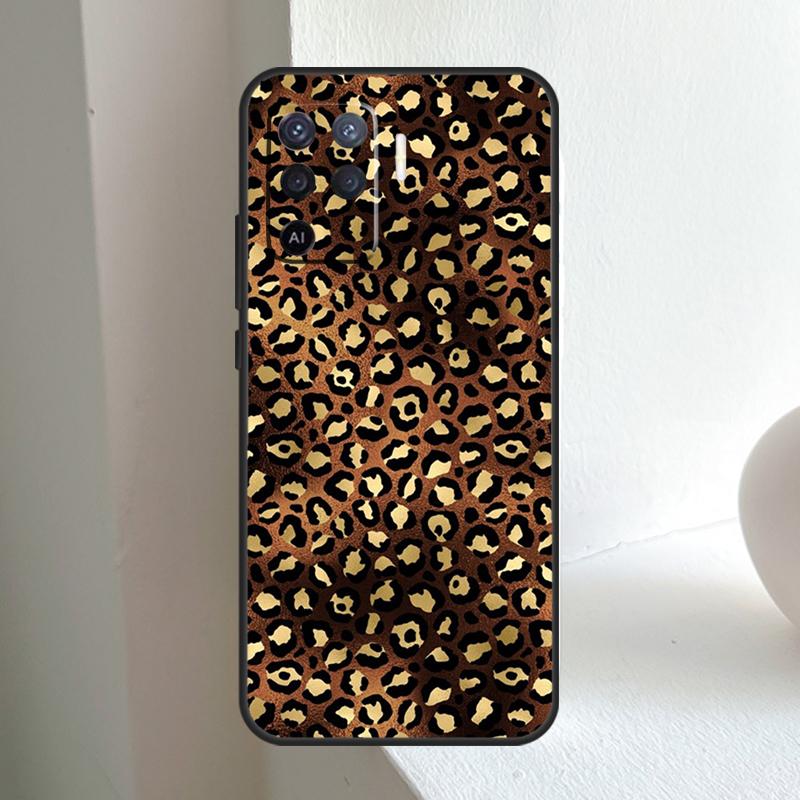 Luxury Leopard For OPPO A80 A60 A40 A5 A6 Pro A15 A17 A57 A16 A76 A96 A18 A38 A58 A78 A98 A54 A74 A94 Case
