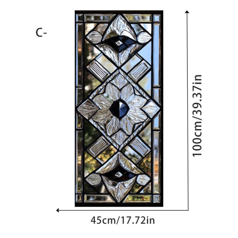 45*100cm Electrostatic Glass Sticker UV Blackout Decorative Window Stickers