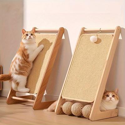 Sisal Cat Scratcher Pad Wall-Mounted, Durable Scratch-Resistant Pet Mat for Cats