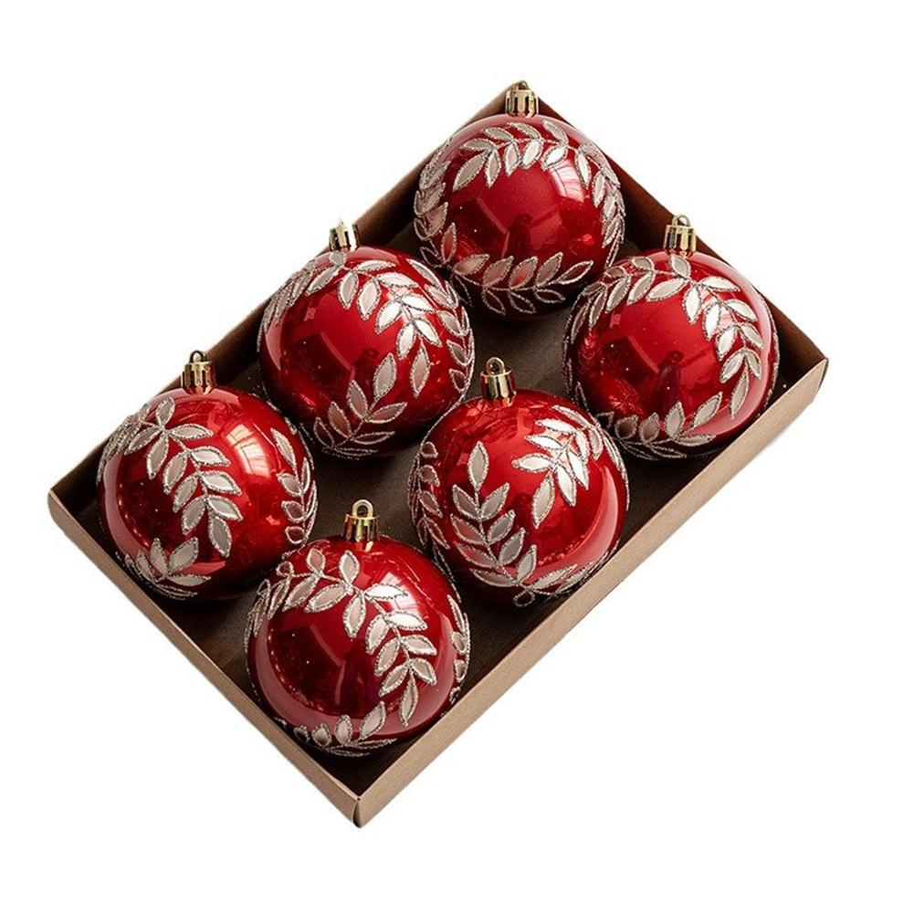 

Decorative Balls Christmas Balls Compact Size Elegant Patterns Lustrous Sheen Modern Minimalist Style Natural Touch 8cm