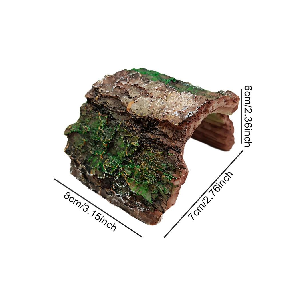 Artificial Resin Fish Home Cave Tree Decor Mini Aquarium Set Complete for Betta Fish and Reptile Habitat
