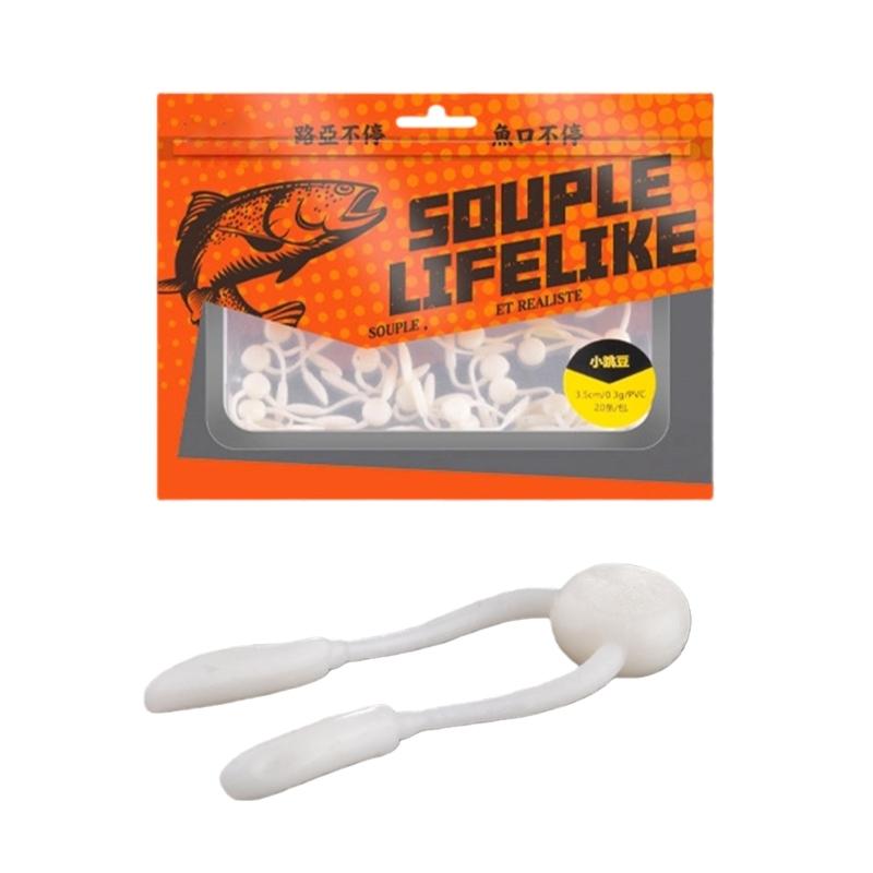 20pack Elastics Fishing Lures Durability Soft Wriggling Baits Ideal For Streams Pond And Competitions