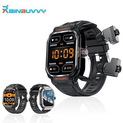 Rainbuvvy GT55 Smart Watch With TWS Bluetooth Earphones Full Touch Screen NFC Sport Wristband