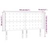 VidaXL LED Headboard Bedroom Furniture Double Bed Accessory Head of Bed Frame Interior Black 3124144