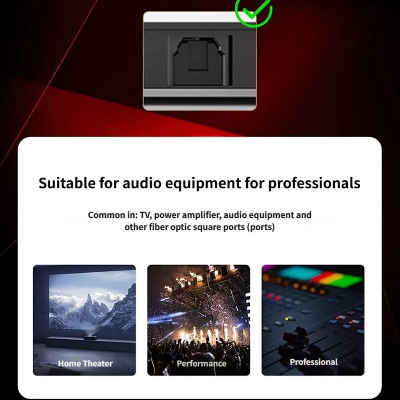 Digital Opticals Sound Cable With 24K Gold Plated Connectors For High Fidelities Sound Transmission To Home Theater Systems