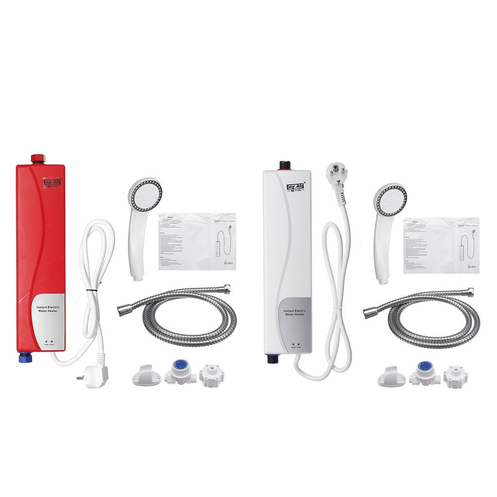 3000W Electric Water Heater Mini Tankless Instantaneous Water Heater Kitchen Bathroom Shower Hot Water Fast Heating