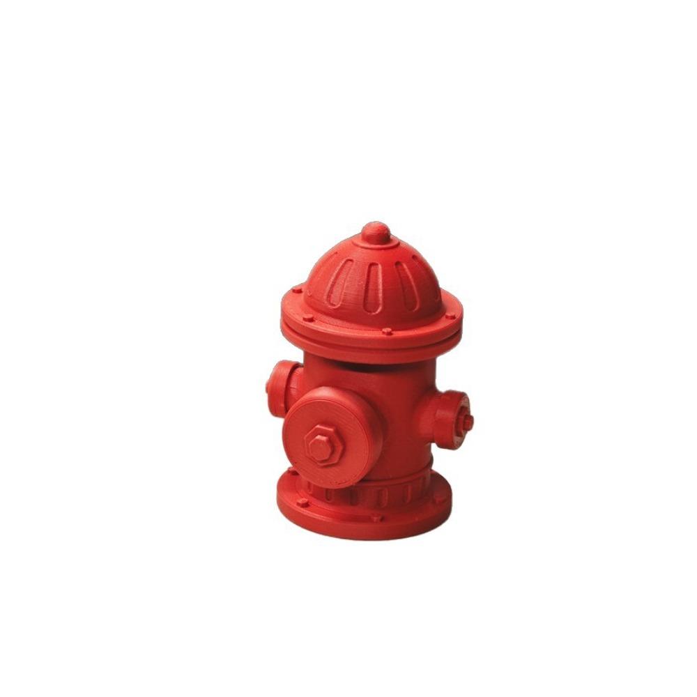 Red Plastic Scale Fire Hydrant Weathered Finish Fire Cock Model Scene Prop Model  Scene Setting 1PC