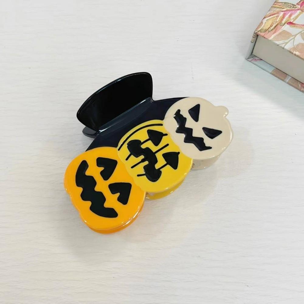 Funny Pumpkin Shark Clip Ghost Acetic Acid Hair Claw Hair Accessories Halloween Shark Clip Women
