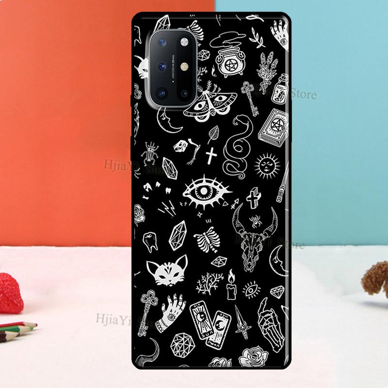 Occult Witchcraft Moon Gothic Witch Case For Realme GT Master GT Neo 2 8i 9i 8 Pro C21 Cover For OnePlus 9R 8T Nord2 9 10 Pro