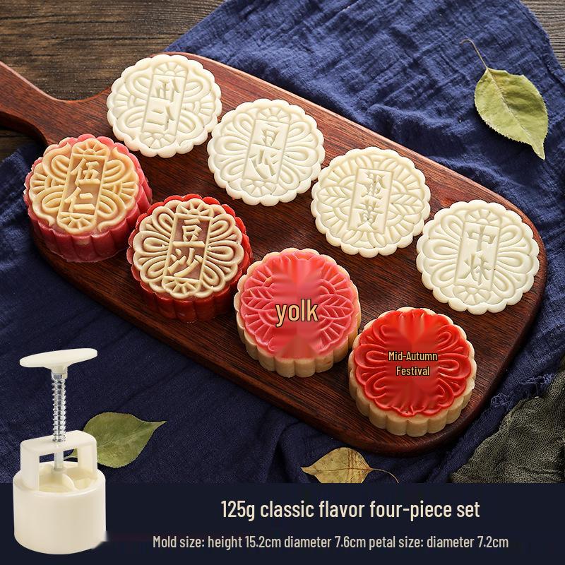 Forma do wytłaczania księżycowych ciastek typu Snow Skin i ciastek z fasoli mung, ręcznie tłoczona