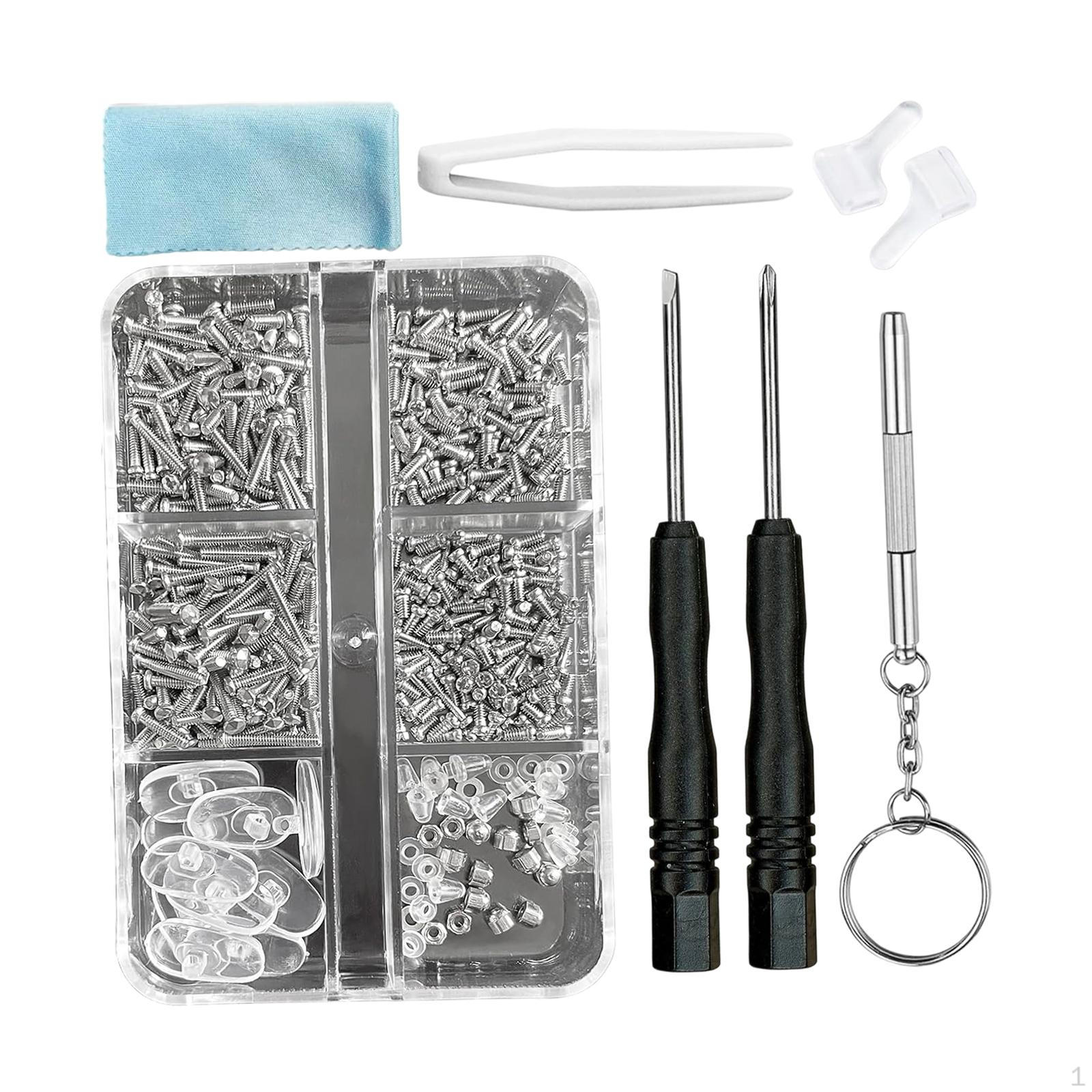 

Eyeglass Repair Kit Portable Nose Pads Screws Eye Glasses Repairing Tool