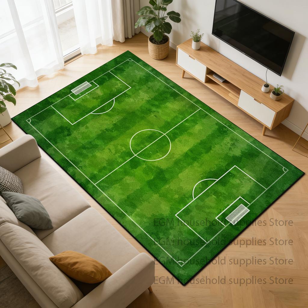 Football Field Carpet Modern Living Room Foldable lounge Floor Mats Non-slip Bedroom study customizable large size Rugs Washable