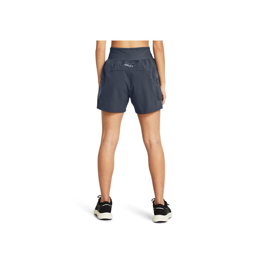 Under Armour Launch Solid Comfortable Sports Casual Shorts Women Shorts Storm-Gray 1383360-044