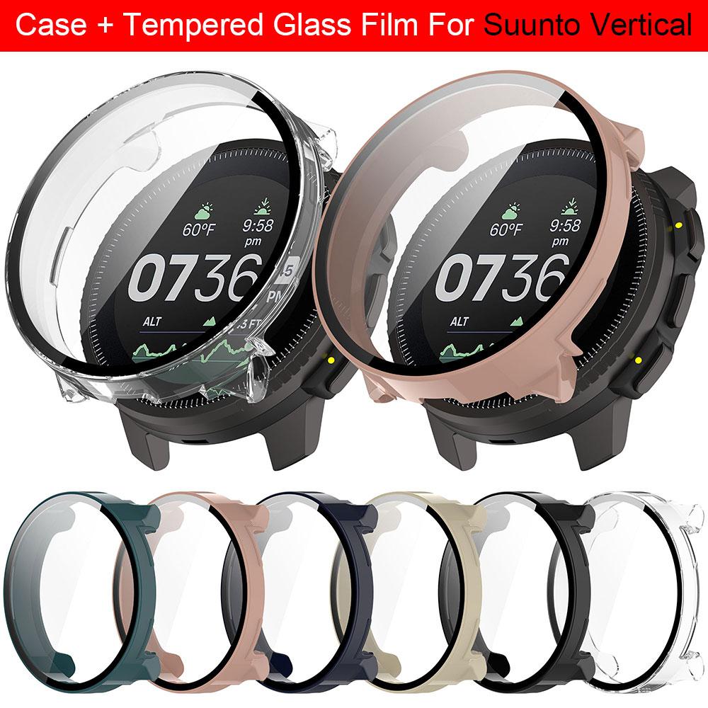 Protective Case + Tempered Glass Film For Suunto Vertical SmartWatch Shockproof Full Screen PC Watch Protector Shell Cover
