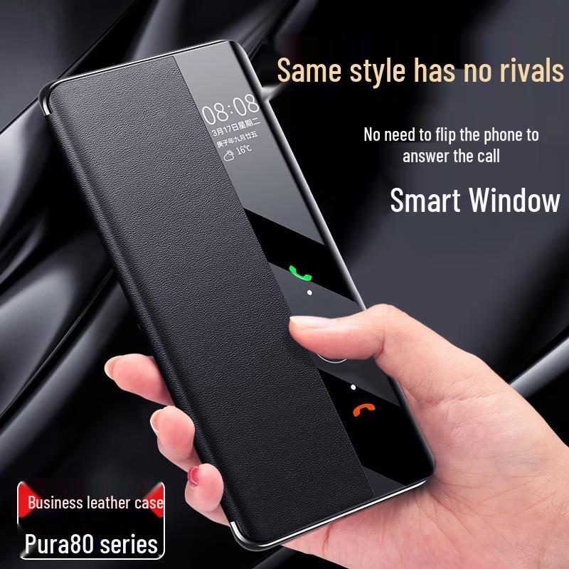 Ekakashop Huawei Smart Window Flip Leder Handyhülle