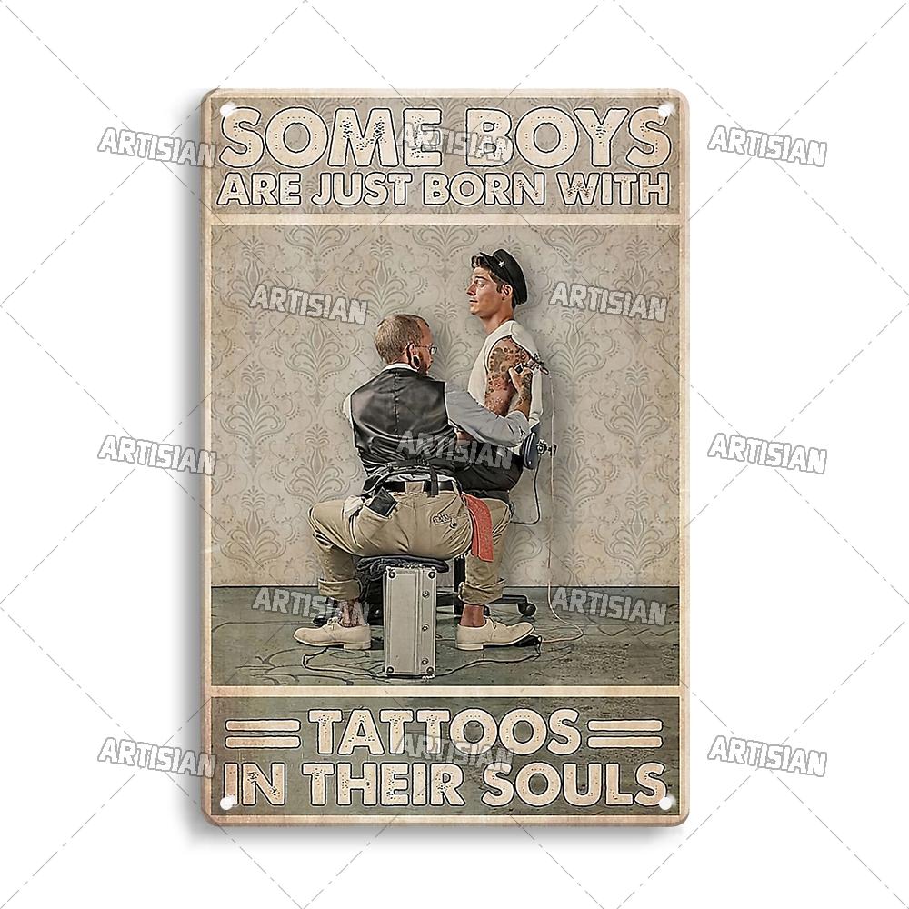 Artisian Tattoo Retro Metal Poster Job Tin Plaque Hobby Decorative Plate Wall Decor Garage Bar Pub Club Hotel Cafe Kitchen Home