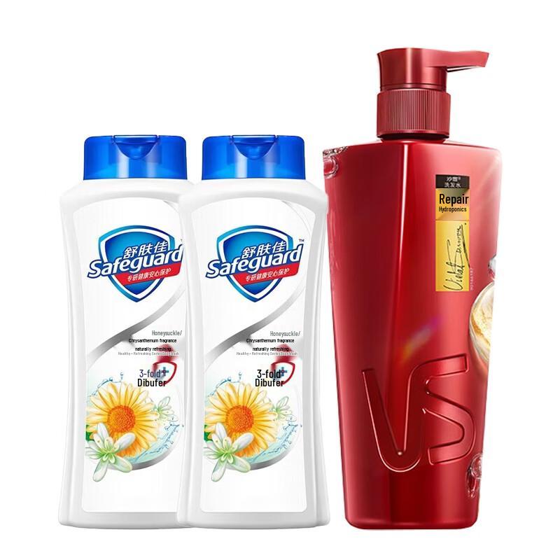 Набор: Гель для душа Safeguard и Шампунь Vidal Sassoon