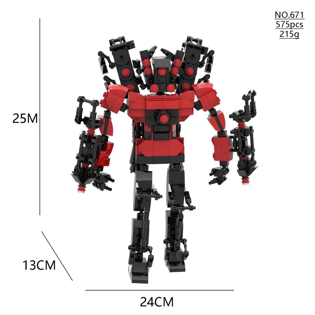 Titan Monitor & Toy Building Block Minifigure Set: Man vs. Toilet Man, Clock Man, TV Man, Audio Man