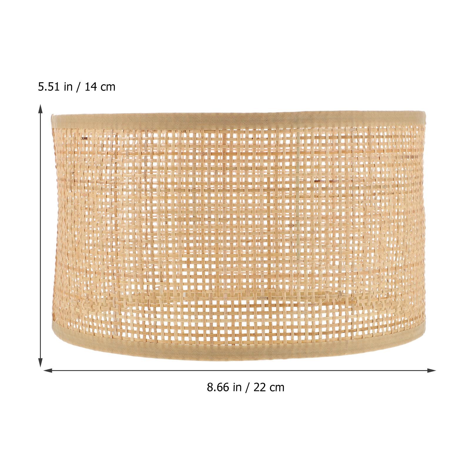 

Rattan Woven Lamp Shade Rustic Style Delicate Hanging Lamp Cover Pastoral Decorative Ceiling Lampshade Hand Woven Light Shade світло-коричневого кольору
