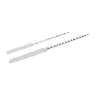2pcs Set Stainless Steel Makeup Mixing Spatula Cosmetic Foundation Spatula  For Cream Stirring