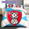 Rotherham United F.C.  Pattern Bedding Quilt Set  Home Decoration  Gift (1 * duvet cover + 2 * pillowcase  without core)
