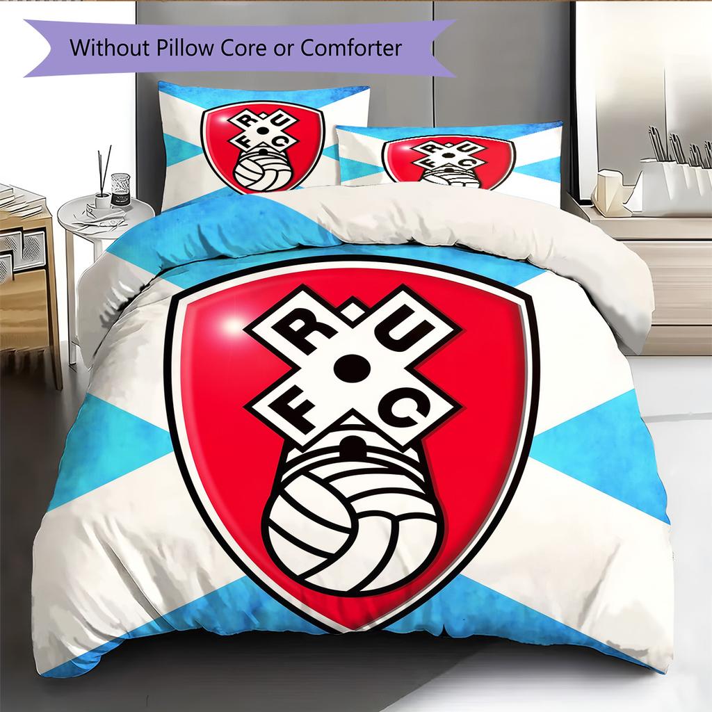 Rotherham United F.C.  Pattern Bedding Quilt Set  Home Decoration  Gift (1 * duvet cover + 2 * pillowcase  without core)