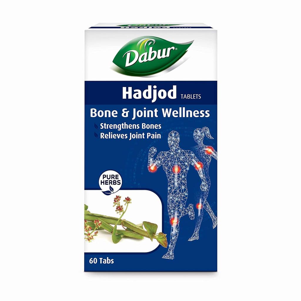 Dabur Hadjod Tablets - 60 Tablets | Natural Bone & Joint Support Supplement | Promotes Mobility, Bone Density & Fracture Healing