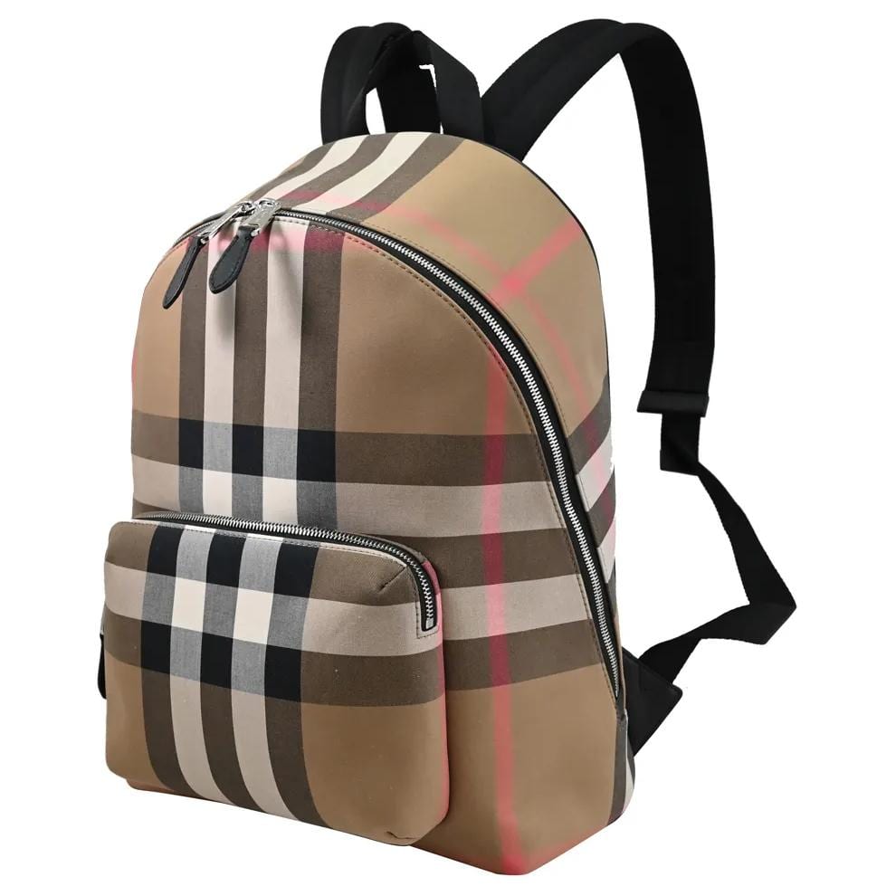 Burberry Canvas With Leather Backpack Regular Men's Birch Brown 80845501