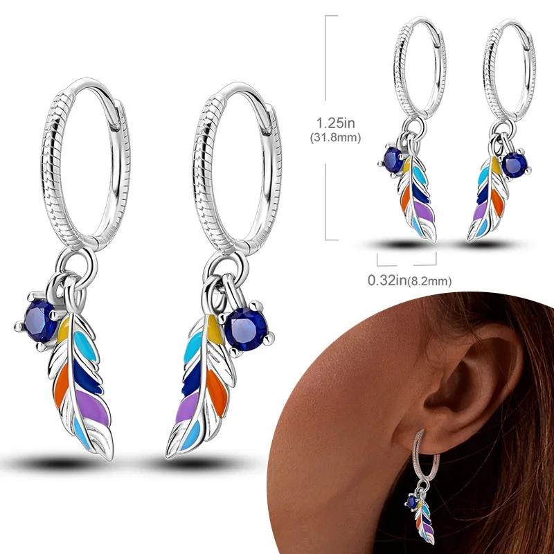 925 Sterling Silber Creolen Hypoallergene Creolen mit Zirkonia Mode Hochwertiger Schmuck für Damen Mädchen
