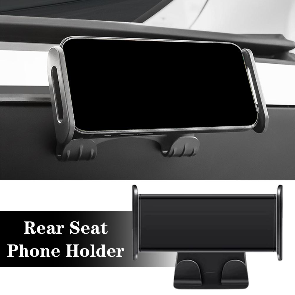 Headrest Hook For Car Seat Back With Clip Tablet Holder Phone Stand for Tesla Y 2026 For Purses Handbag Grocery Bag Z0L1
